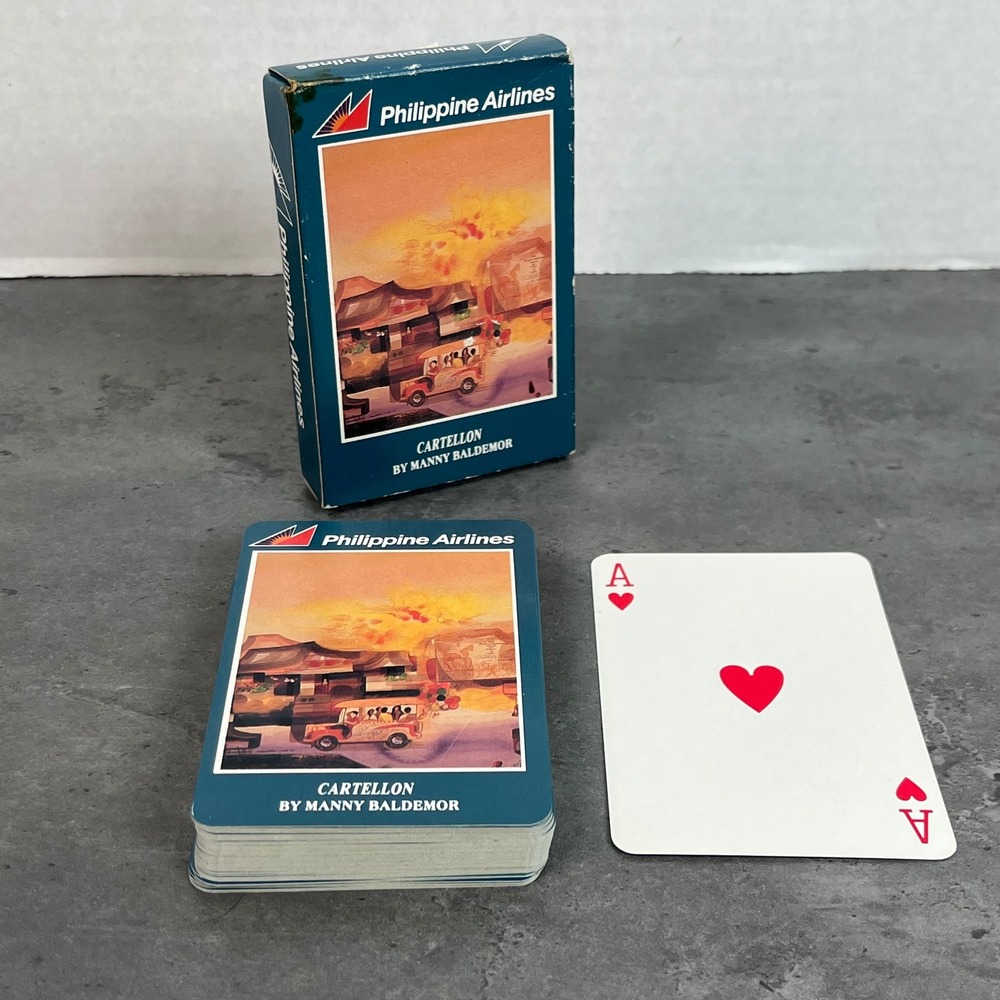 Vintage‎ Philippine Airlines Playing Cards Baldemor Art Complete Deck